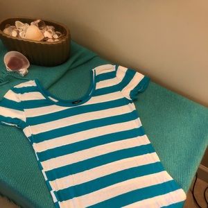 Tropical striped blouse